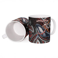 Aotearoa Christmas Ceramic Mug Santa Riding Humpback Whale Maori Koru DT05 - Polynesian Pride