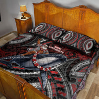 Aotearoa Christmas Quilt Bed Set Santa Riding Humpback Whale Maori Koru DT05 - Polynesian Pride