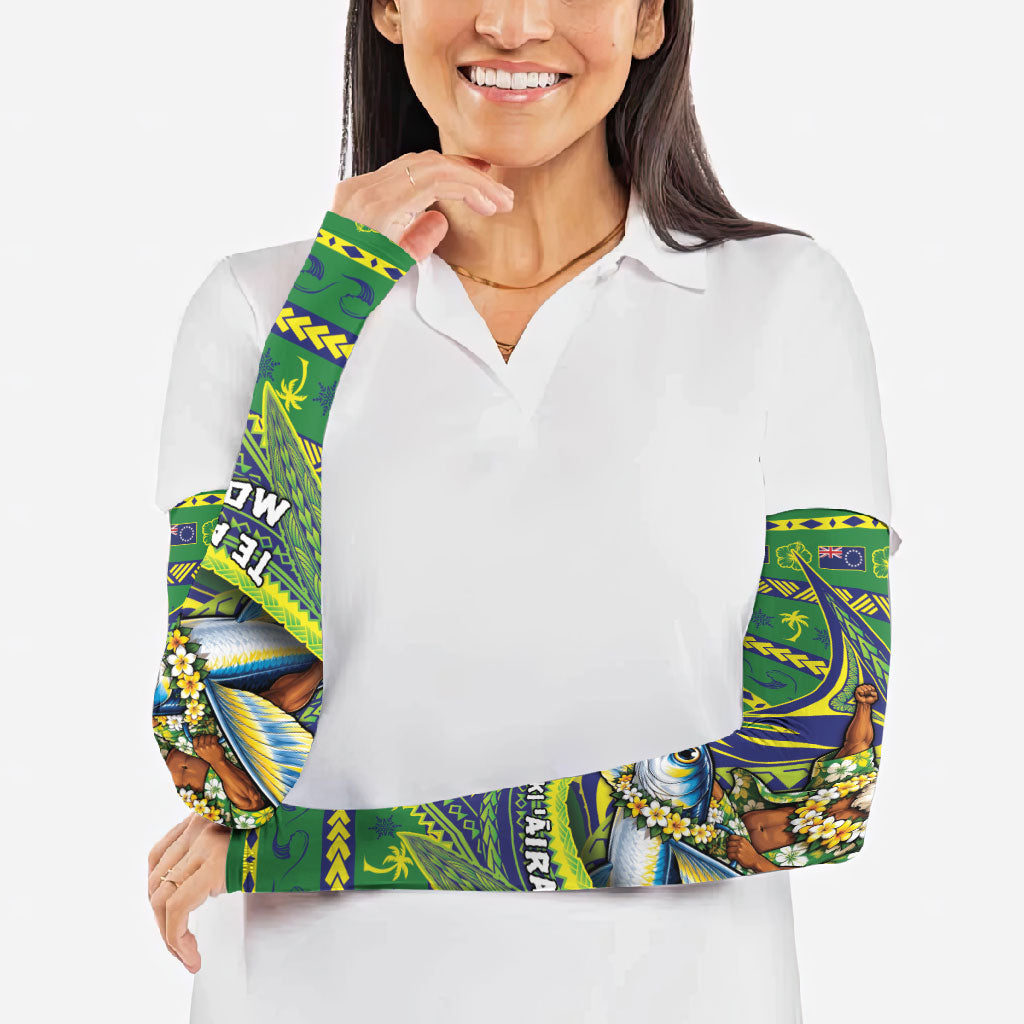 Cook Islands Christmas Arm Sleeves Santa Riding Flying Fish DT05 - Polynesian Pride
