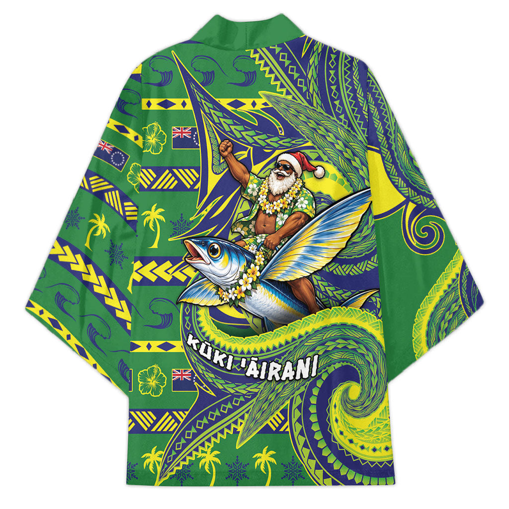 Cook Islands Christmas Kimono Santa Riding Flying Fish DT05 - Polynesian Pride