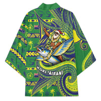 Cook Islands Christmas Kimono Santa Riding Flying Fish DT05 - Polynesian Pride
