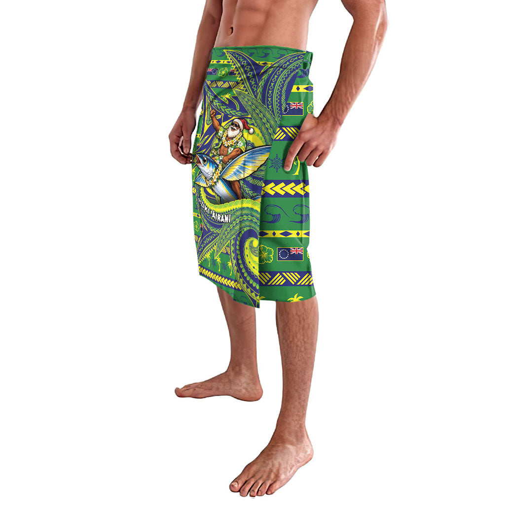 Cook Islands Christmas Lavalava Santa Riding Flying Fish DT05 - Polynesian Pride
