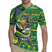 Cook Islands Christmas Rugby Jersey Santa Riding Flying Fish DT05 - Polynesian Pride