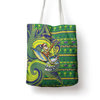 Cook Islands Christmas Tote Bag Santa Riding Flying Fish DT05 - Polynesian Pride
