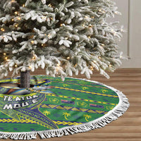 Cook Islands Christmas Tree Skirt Santa Riding Flying Fish DT05 - Polynesian Pride