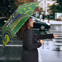 Cook Islands Christmas Umbrella Santa Riding Flying Fish DT05 - Polynesian Pride