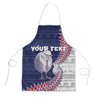 Personalised New Zealand Father's Day Apron Daddy Kiwi Bird Silver Ferns