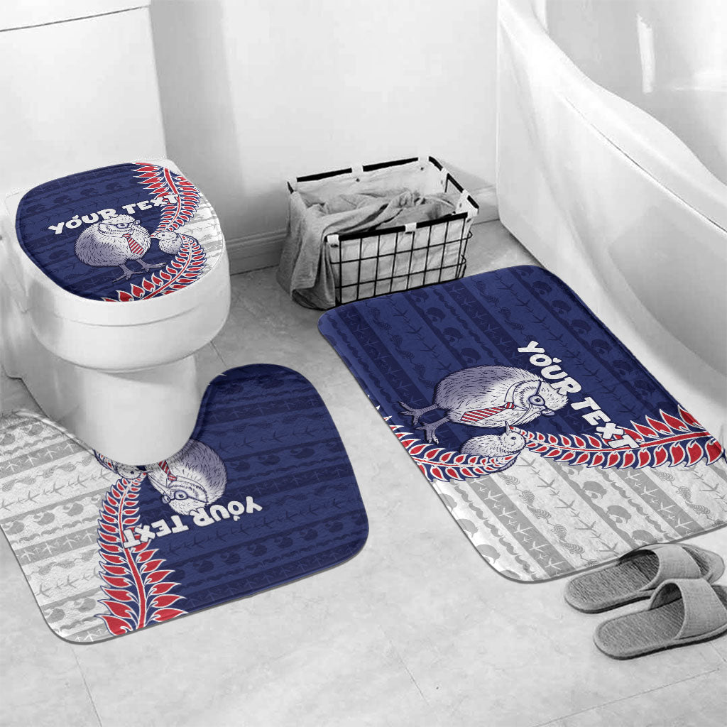 Personalised New Zealand Father's Day Bathroom Set Daddy Kiwi Bird Silver Ferns