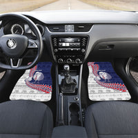 Personalised New Zealand Father's Day Car Mats Daddy Kiwi Bird Silver Ferns