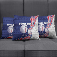 Personalised New Zealand Father's Day Pillow Cover Daddy Kiwi Bird Silver Ferns