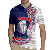 Personalised New Zealand Father's Day Rugby Jersey Daddy Kiwi Bird Silver Ferns