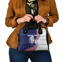 Personalised New Zealand Father's Day Shoulder Handbag Daddy Kiwi Bird Silver Ferns