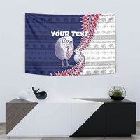 Personalised New Zealand Father's Day Tapestry Daddy Kiwi Bird Silver Ferns