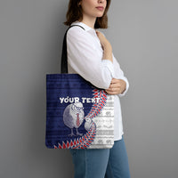 Personalised New Zealand Father's Day Tote Bag Daddy Kiwi Bird Silver Ferns