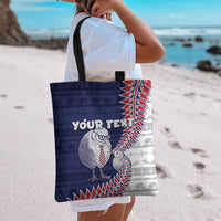 Personalised New Zealand Father's Day Tote Bag Daddy Kiwi Bird Silver Ferns