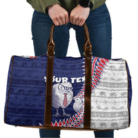 Personalised New Zealand Father's Day Travel Bag Daddy Kiwi Bird Silver Ferns