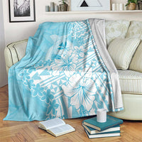 Hawaii Kanaka Maoli Blanket Polynesian Turtle Tattoo DT05 Blue - Polynesian Pride