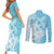 Hawaii Kanaka Maoli Couples Matching Short Sleeve Bodycon Dress and Long Sleeve Button Shirt Polynesian Turtle Tattoo
