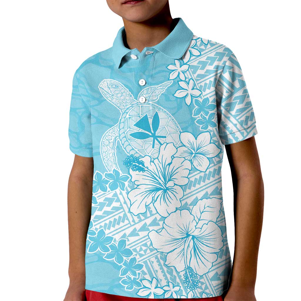 Hawaii Kanaka Maoli Kid Polo Shirt Polynesian Turtle Tattoo
