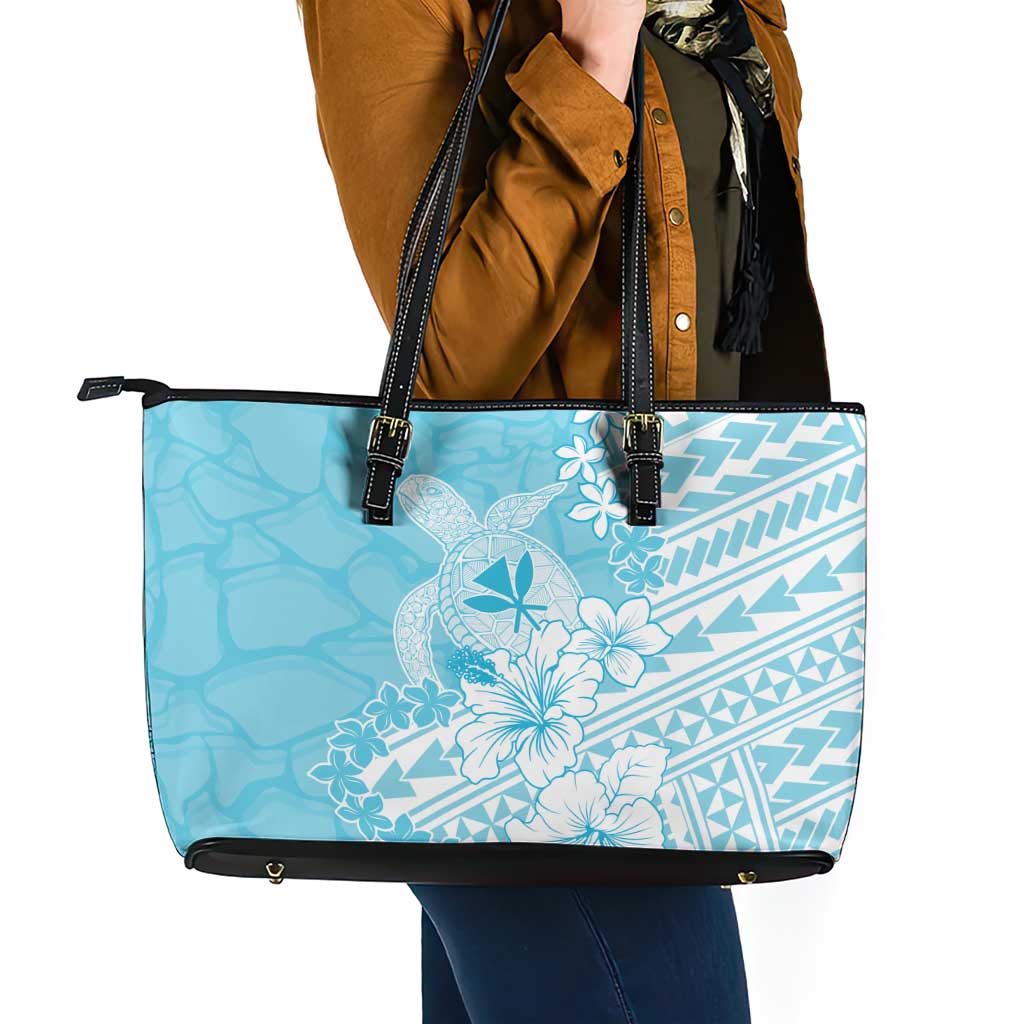 Hawaii Kanaka Maoli Leather Tote Bag Polynesian Turtle Tattoo DT05 - Polynesian Pride