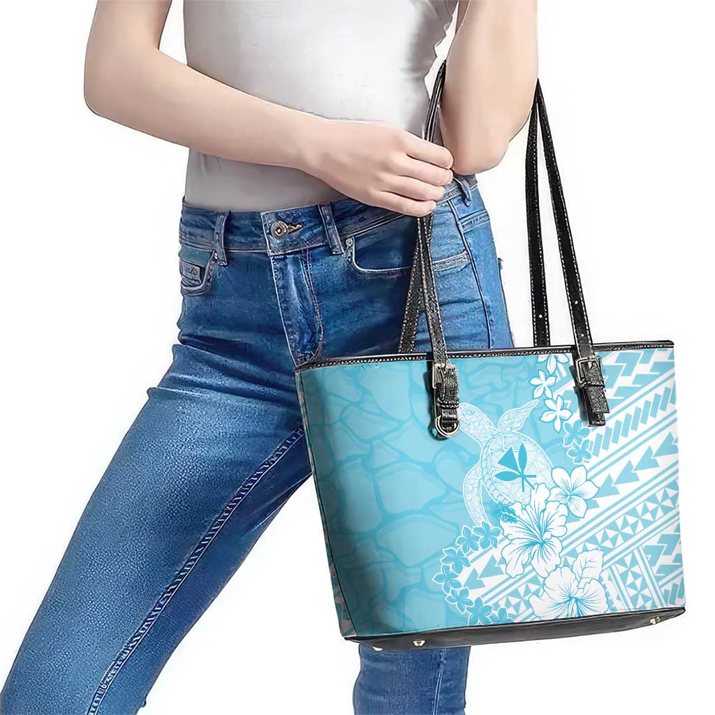 Hawaii Kanaka Maoli Leather Tote Bag Polynesian Turtle Tattoo DT05 - Polynesian Pride