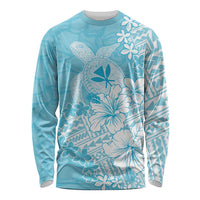 Hawaii Kanaka Maoli Long Sleeve Shirt Polynesian Turtle Tattoo DT05 Unisex Blue - Polynesian Pride