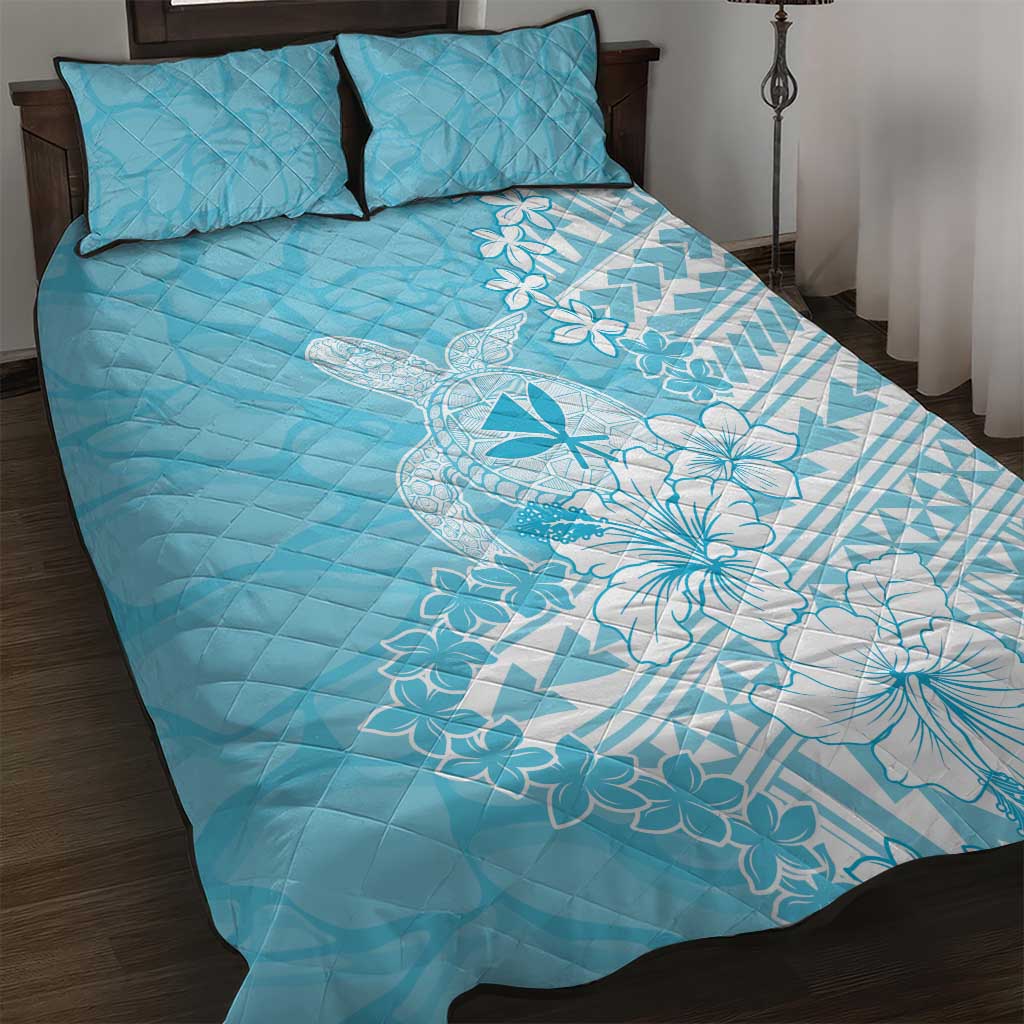 Hawaii Kanaka Maoli Quilt Bed Set Polynesian Turtle Tattoo