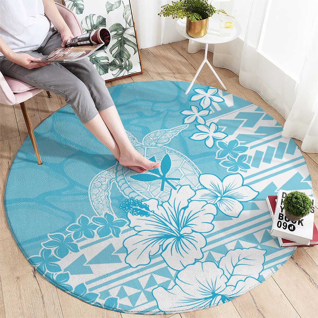 Hawaii Kanaka Maoli Round Carpet Polynesian Turtle Tattoo DT05 - Polynesian Pride