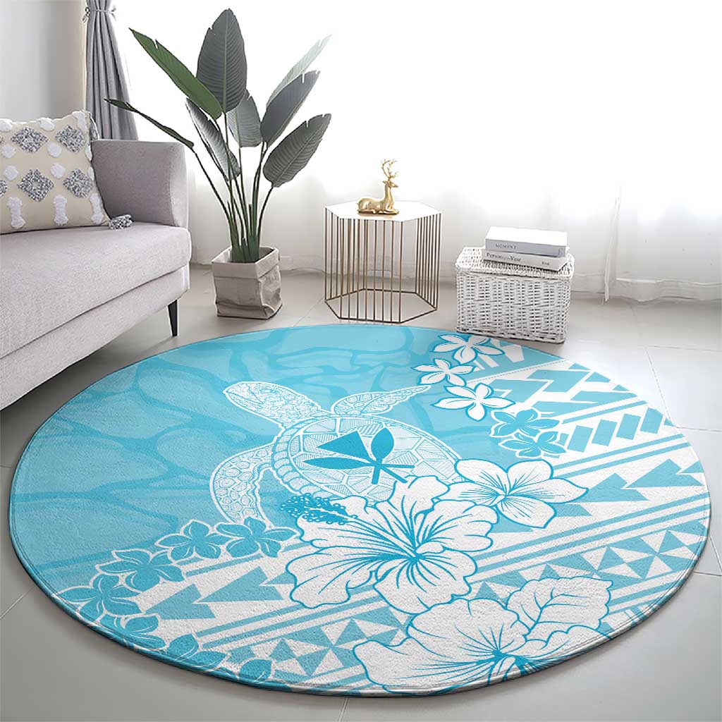 Hawaii Kanaka Maoli Round Carpet Polynesian Turtle Tattoo DT05 - Polynesian Pride
