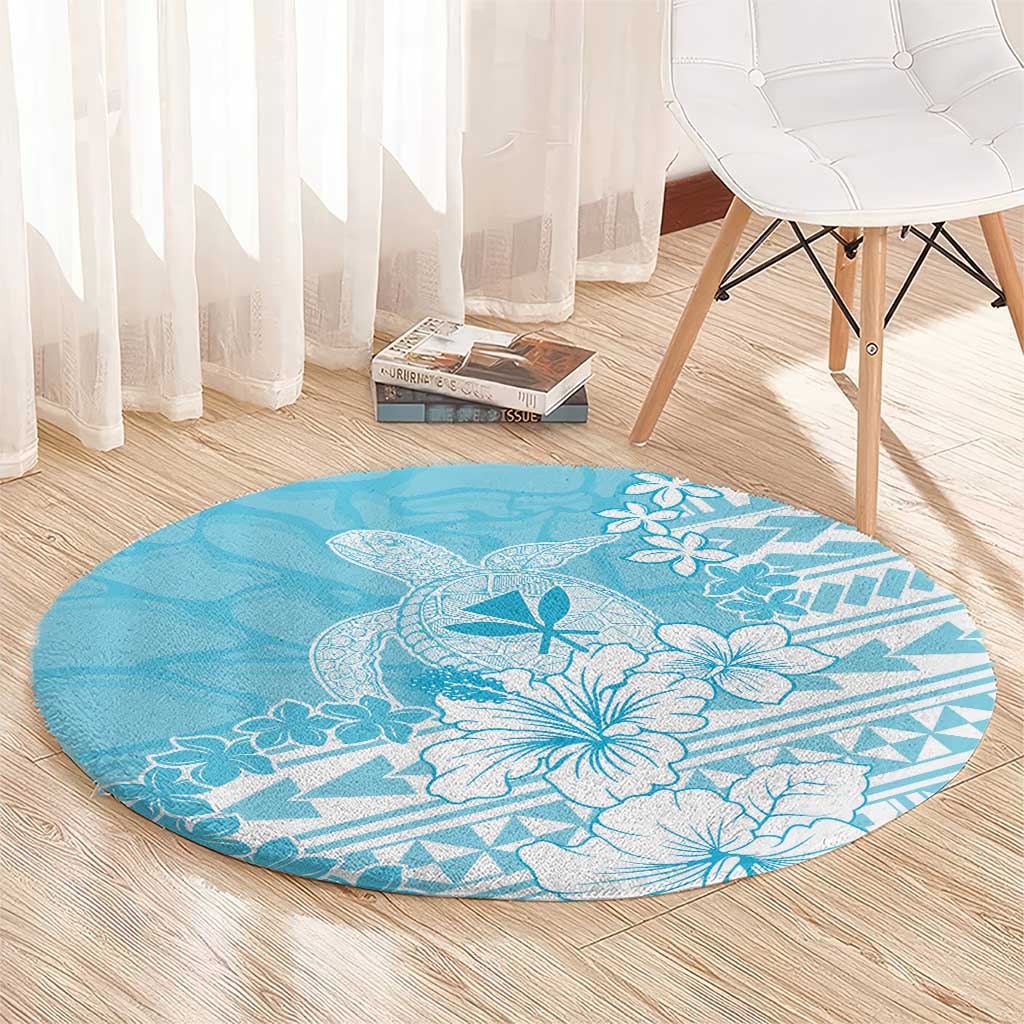 Hawaii Kanaka Maoli Round Carpet Polynesian Turtle Tattoo DT05 - Polynesian Pride