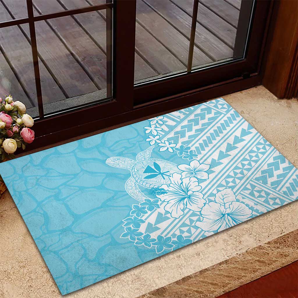 Hawaii Kanaka Maoli Rubber Doormat Polynesian Turtle Tattoo DT05 - Polynesian Pride