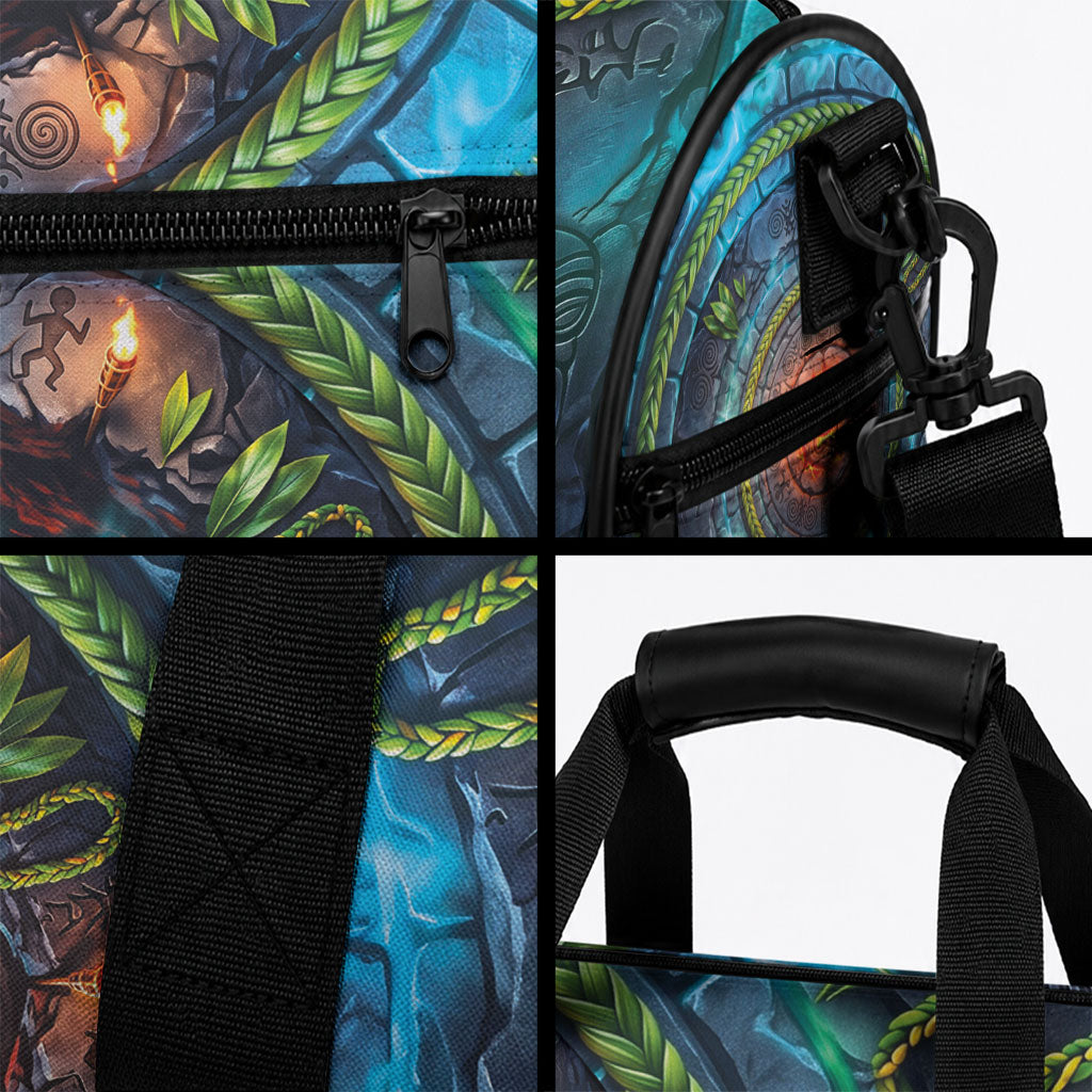 3D Illusion Nightmarchers Halloween Duffle Bag Hawaiian Warrior Spirit Lava Portal