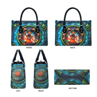 3D Illusion Nightmarchers Halloween Leather Bag Hawaiian Warrior Spirit Lava Portal