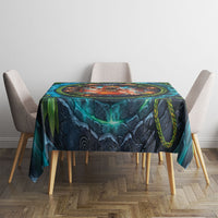 3D Illusion Nightmarchers Halloween Tablecloth Hawaiian Warrior Spirit Lava Portal