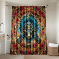 3D Illusion Honu Halloween Bathroom Set Hawaiian Sea Turtle Skull Shell Vortex