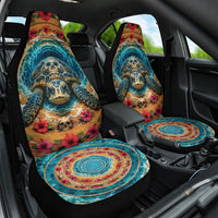 3D Illusion Honu Halloween Car Seat Cover Hawaiian Sea Turtle Skull Shell Vortex