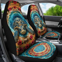 3D Illusion Honu Halloween Car Seat Cover Hawaiian Sea Turtle Skull Shell Vortex