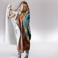 3D Illusion Honu Halloween Hooded Blanket Hawaiian Sea Turtle Skull Shell Vortex
