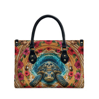 3D Illusion Honu Halloween Leather Bag Hawaiian Sea Turtle Skull Shell Vortex