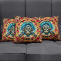 3D Illusion Honu Halloween Pillow Cover Hawaiian Sea Turtle Skull Shell Vortex