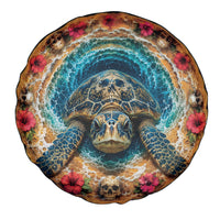 3D Illusion Honu Halloween Spare Tire Cover Hawaiian Sea Turtle Skull Shell Vortex
