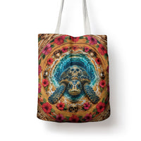 3D Illusion Honu Halloween Tote Bag Hawaiian Sea Turtle Skull Shell Vortex