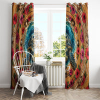 3D Illusion Honu Halloween Window Curtain Hawaiian Sea Turtle Skull Shell Vortex