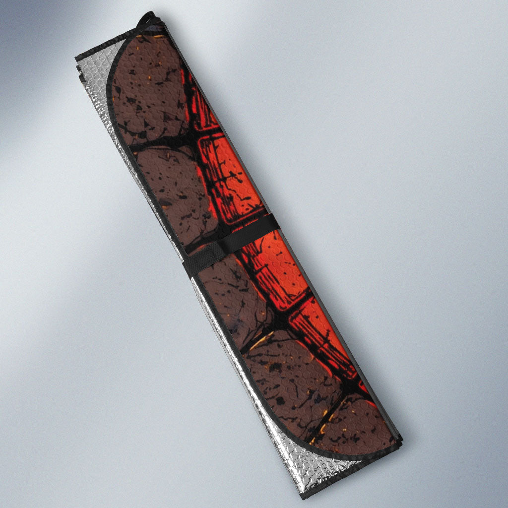 3D Illusion Hula Zombie Halloween Auto Sun Shade Hawaiian Undead Dancer Volcano Stone Well