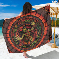 3D Illusion Hula Zombie Halloween Sarong Hawaiian Undead Dancer Volcano Stone Well