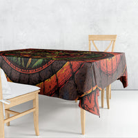 3D Illusion Hula Zombie Halloween Tablecloth Hawaiian Undead Dancer Volcano Stone Well