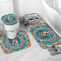 3D Illusion Hula Ghost Halloween Bathroom Set Hawaiian Ukulele Spirit Ocean Vortex