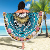 3D Illusion Hula Ghost Halloween Beach Blanket Hawaiian Ukulele Spirit Ocean Vortex