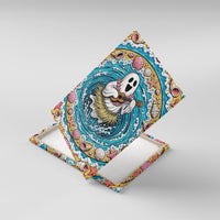 3D Illusion Hula Ghost Halloween Canvas Wall Art Hawaiian Ukulele Spirit Ocean Vortex