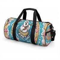 3D Illusion Hula Ghost Halloween Duffle Bag Hawaiian Ukulele Spirit Ocean Vortex